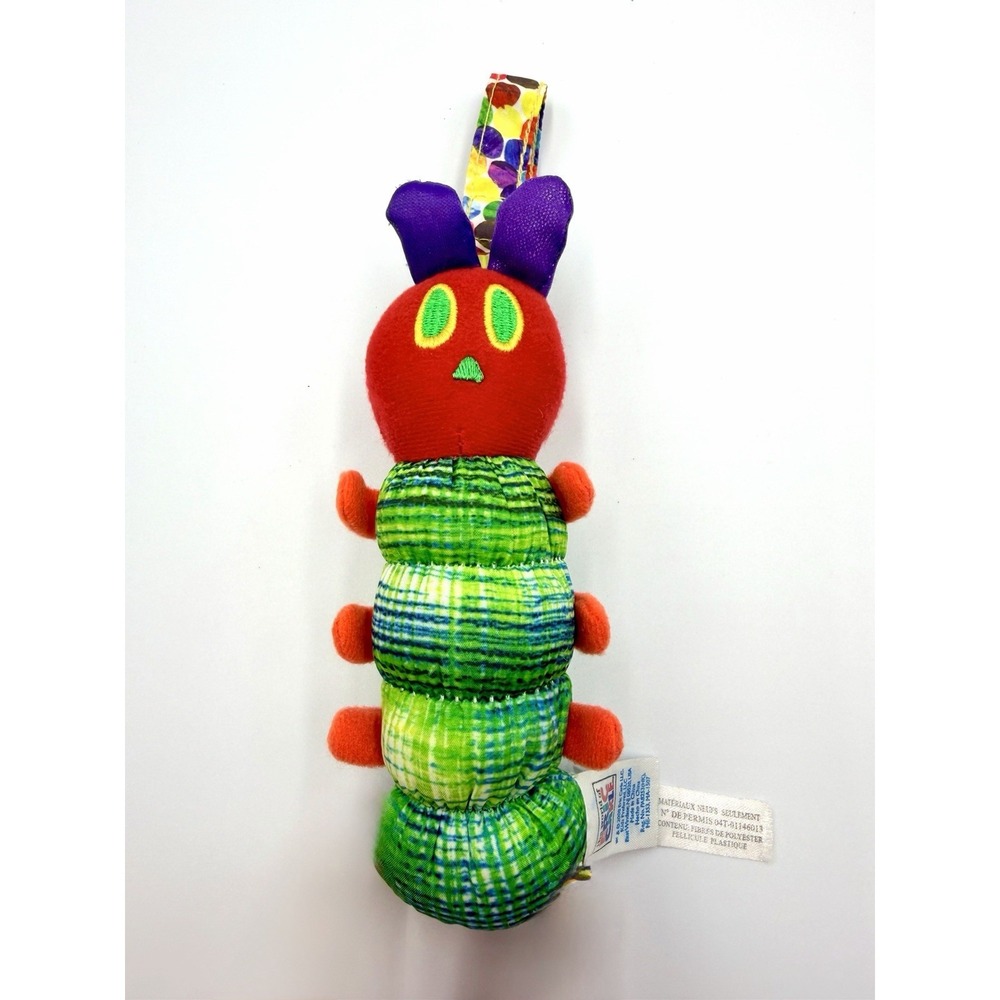 Very Hungry Caterpillar Plush Stroller Car Seat Crib Toy Rattle Eric Carle 2008
